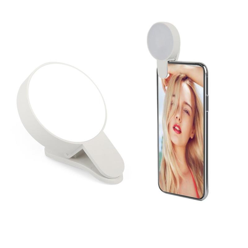 USB Charging LED Selfie Ring Light Mobile Phone Fill Light 9 Lamp Beads Photography Clip Light Beauty Fill Lamp For Live Video