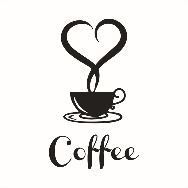 Kaffe vegg klistremerke butikk restaurant vegg dekor dekaler hjem dekorasjoner kjøkken flyttbar vinyl vegg kunst diy dekorativ klistremerke