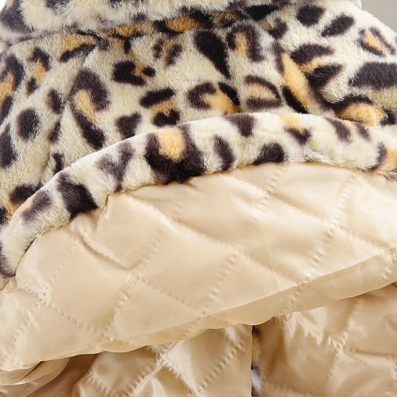 Päls fleece rockar för spädbarn flickor faller varma tjocka vinterkläder barn leopard ull ytterkläder flicka sjal barn kostym