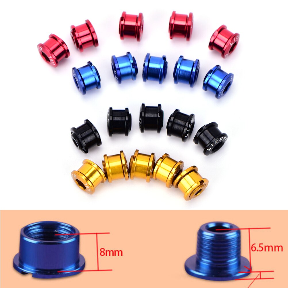5 PCS CNC 7075 Parafuso Disco para Pedaleira Pedaleira de Bicicleta de Estrada MTB Bicicleta Peças Coroa Parafuso Parafusos da Roda Dentada Da Bicicleta