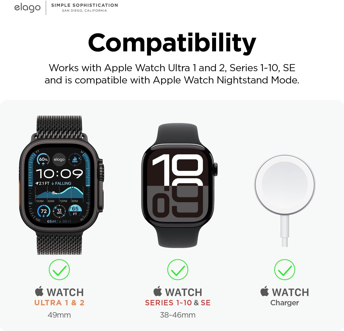 Voor Apple Watch Charger Stand Series Ultra2/10/9/8/SE/7/6/SE 49mm/45mm/44mm/42mm/41mm/40mm/38mm Duurzame Siliconen Nachtkastje Modus