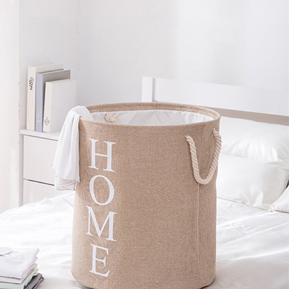 Folding Laundry Basket Round Storage Bin Bag Large Hamper Collapsible Clothes Toy Basket Bucket Organizer Large Capacity