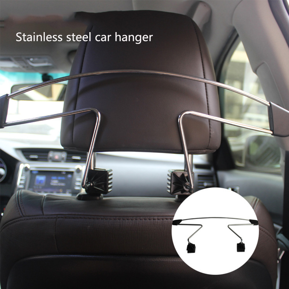 Roestvrij Staal + Anti Slip Rubber + Metal Hoofdsteun Pijler Kleerhanger Frame Auto Styling Functionele Opslag Accessoires
