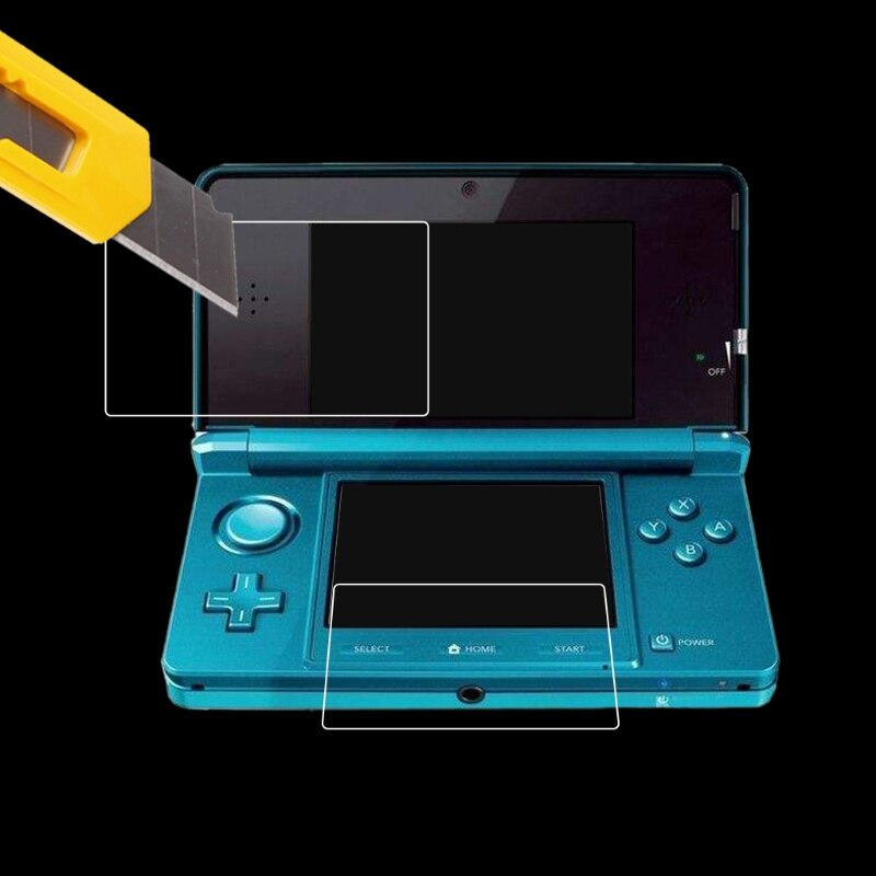 Clear Film Top + Bottom Lcd Screen Protector Voor 3Dsll/Xl Console