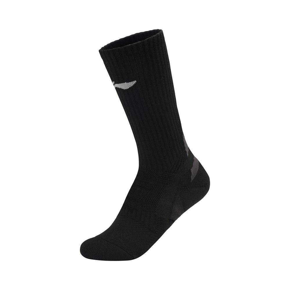 Li-Ning Mannen Training Serie Sport Sokken 39-44 Size Anti-Bacteriën Voering Effen Kleur Li Ning comfort Sokken AWSQ009 NWM479: AWSQ009-3C