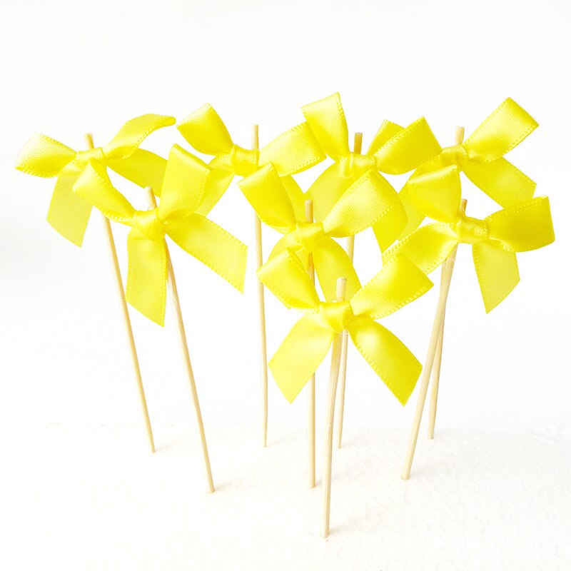 20Pcs Strik Verjaardag Insert Fruit Stok Kaarten Strik Sticker Dessert Cupcake Baby Shower Kids Party Bruiloft Benodigdheden