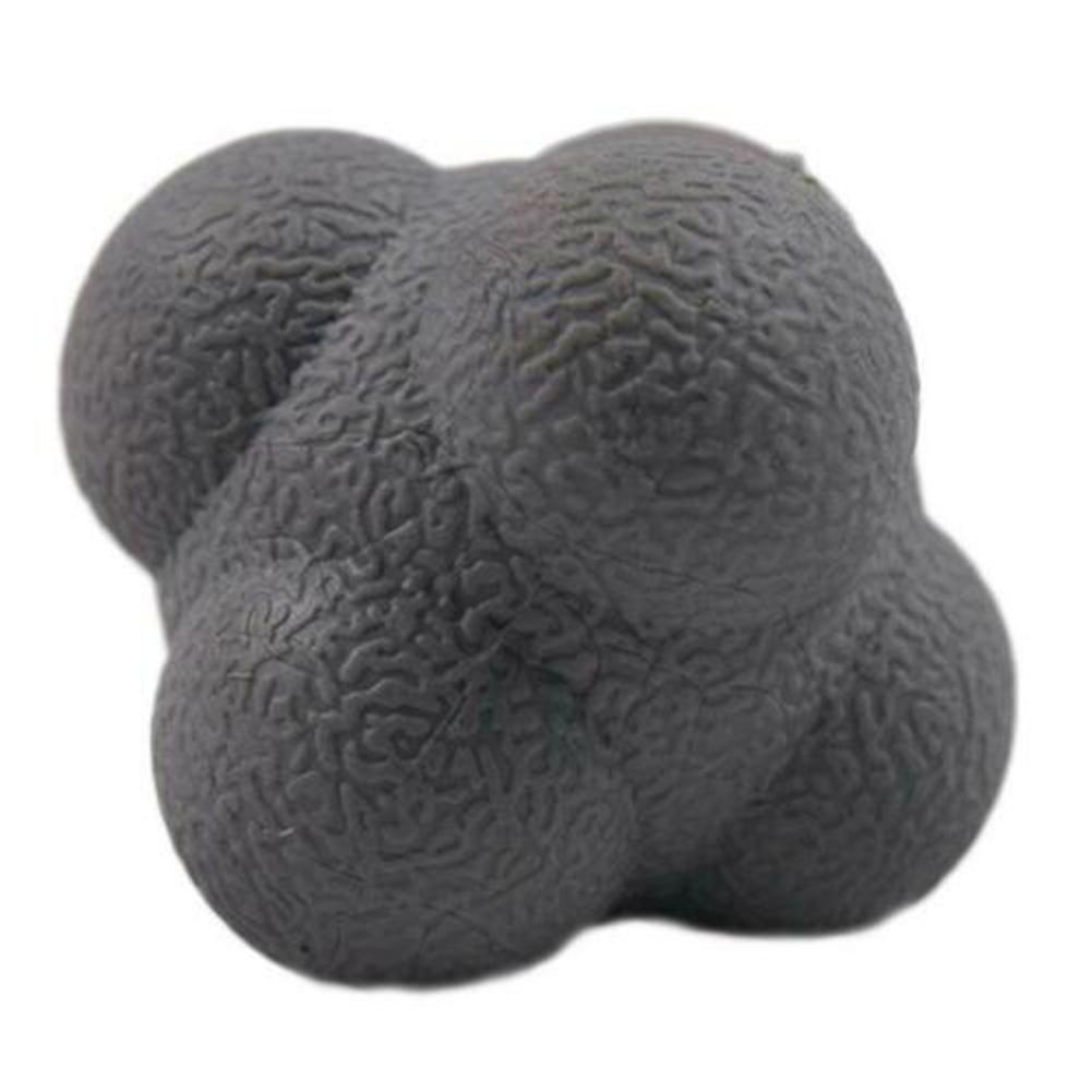 Bola de reacción Hexagonal, Bola de reacción de silicona para ejercicios de agilidad y coordinación, pelota de reacción imprevisible para entrenamiento deportivo y Fitness, 1 Uds.: Gris