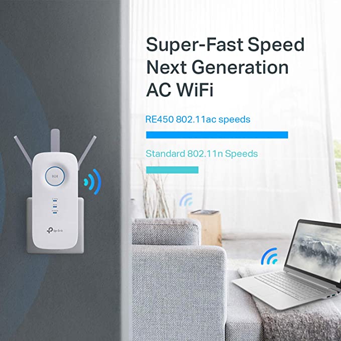 Tp-link Wi-fi Range Extender 750M Dual-band Three-antenna Wireless Amplifier External Stock with Gigabit Ethernet Port