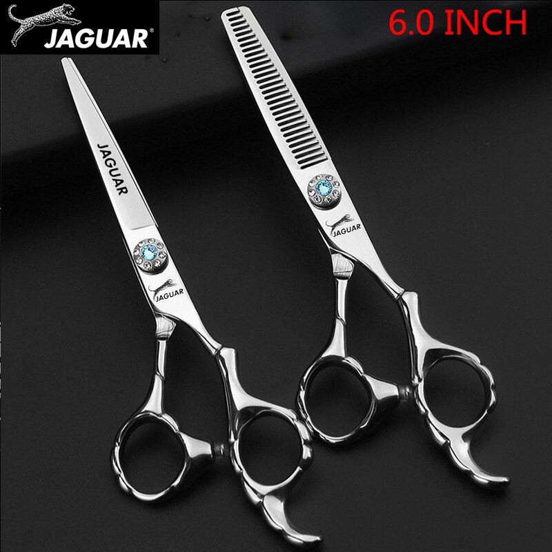 JAGUAR Hair Scissors 5.5&6.0 Inch Cutting Thinning Set Hairdressing Scissors Barber Tools salons she: 6.0 Inch Set 05