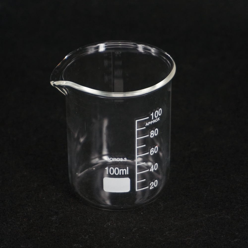100ML Low Form Beaker Chemistry Lab G3.3 Borosilicate Glass Heavy Wall