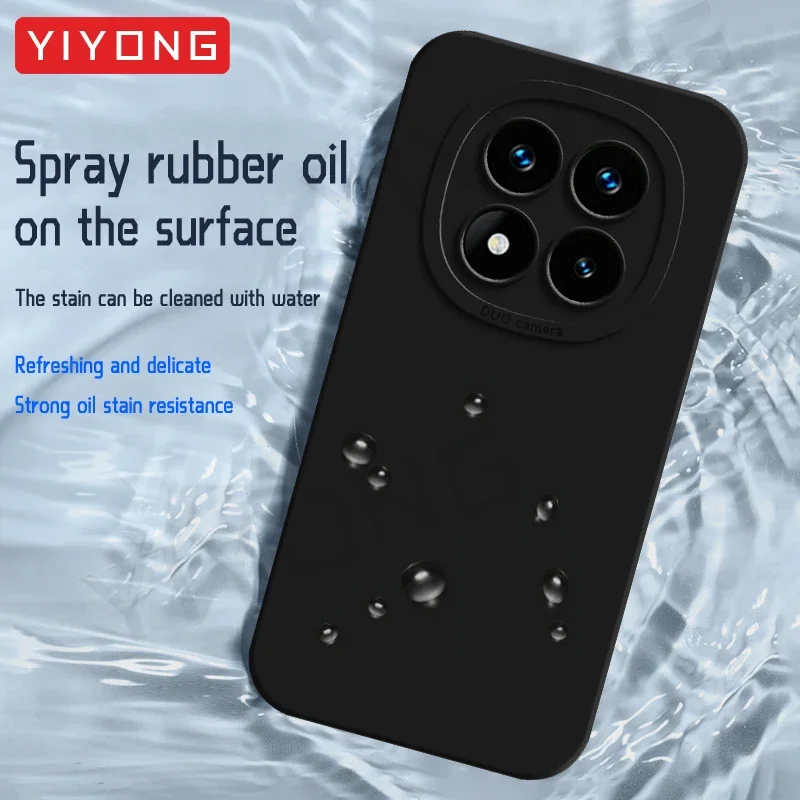 Para Redmi Note14 Pro YIYONG Original cubierta suave de silicona líquida para Xiaomi Redmi Note 14 13 Pro Plus Xiomi Note13 5G funda de teléfono