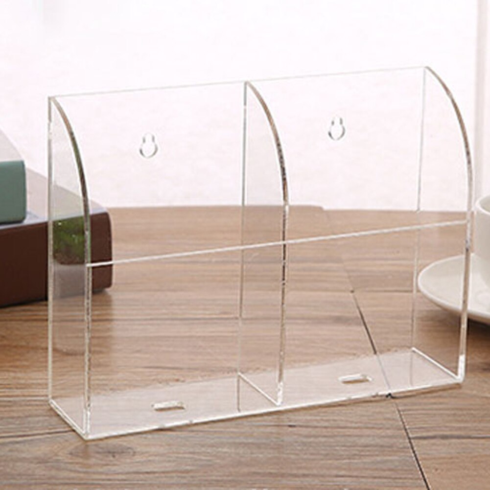 Living Room Bedroom Transparent Storage Box Acrylic Office Wall Mount Organizer Rack Space Saving Remote Control Holder Durable: Type 2
