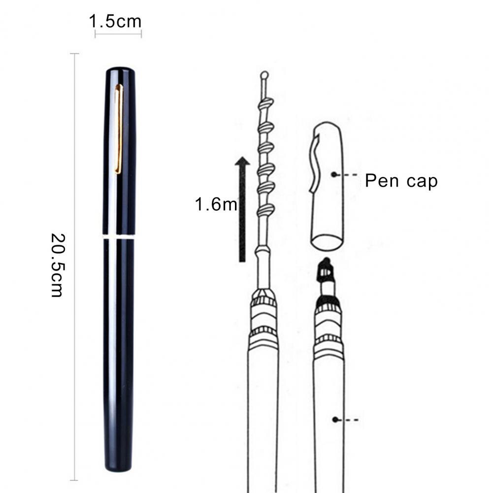 1.6M Pen Vorm Telescopische Mini Hengel Hengel Met Metalen Spinning Reel Wiel Vissen Pole Staaf Met Metalen Spinning reel Wiel