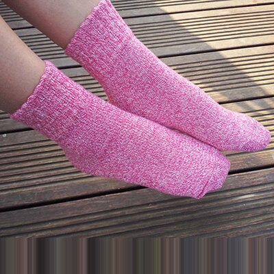 Forår vinter sport sokker kvinder tykke uld sokker kvindelige dejlige sød varm blød fitness fitness cykling yoga sokker dame: 934553 lyserøde