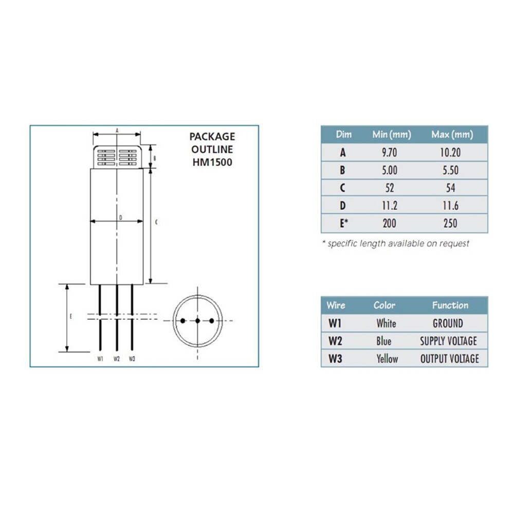 Taidacent HM1500 HM1500LF Relative Humidity Sensor RH Sensor Probe Humidity Measurement Gauge Transmitter In Line Output