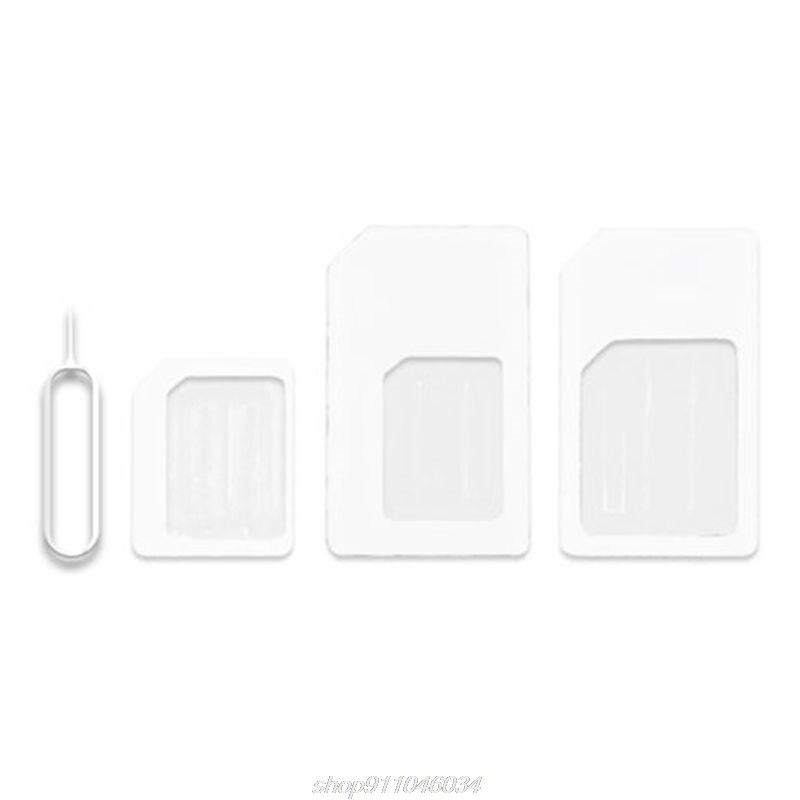 4 In 1 Converteren Nano Sim-kaart Naar Micro Standaard Adapter Voor Iphone Voor Samsung 4G Lte Usb Draadloze router J02 21