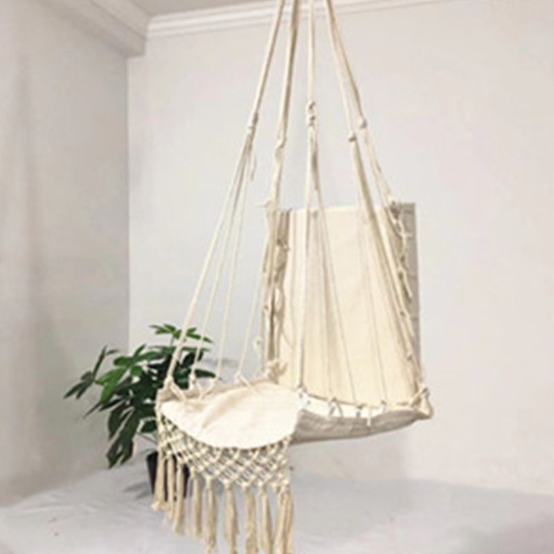 Hangmat Stoel Macrame Swing Opknoping Katoenen Touw Hangmat Schommel Stoel Voor Binnen En Buiten Gebruik