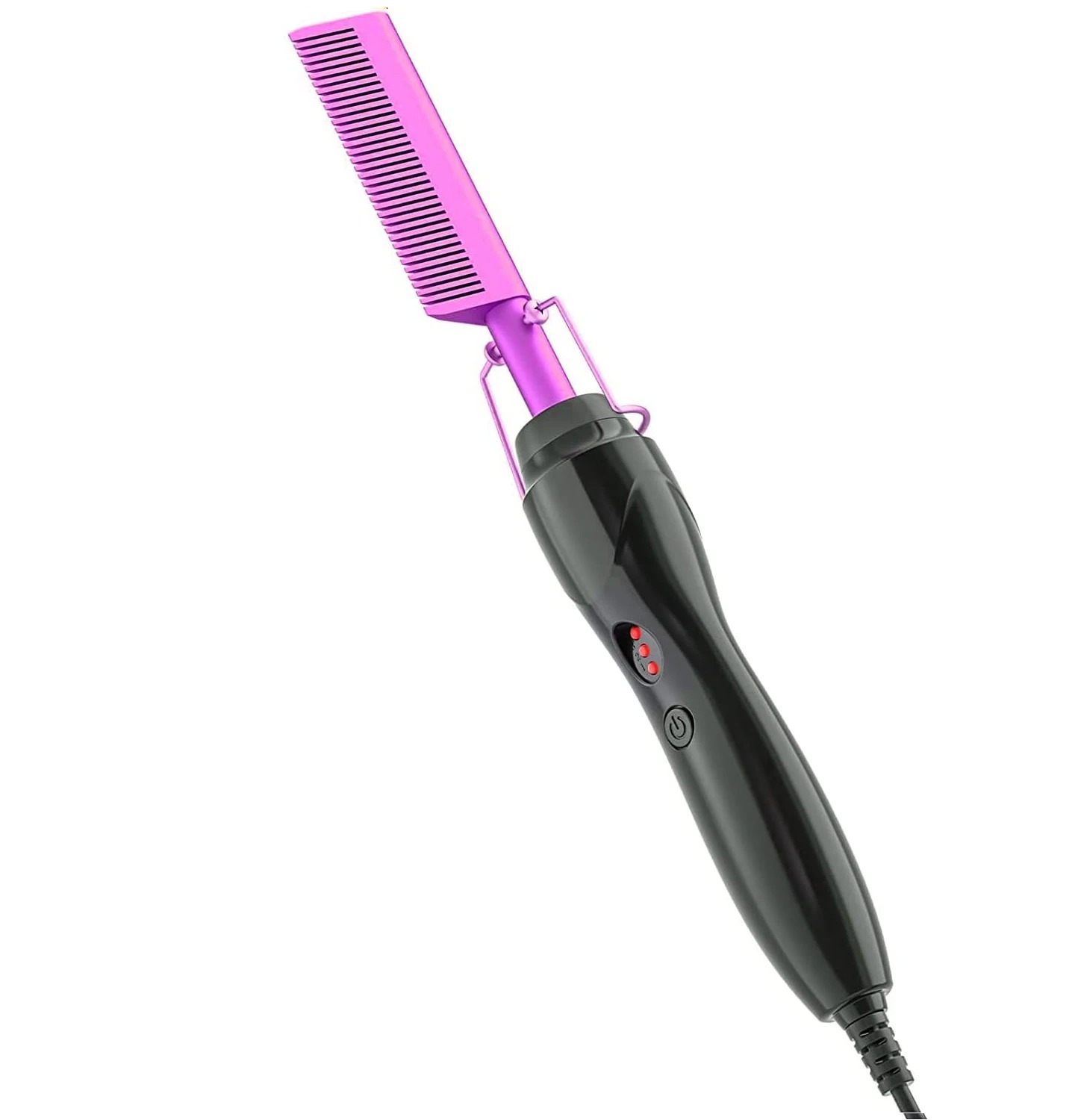 UNTIOR Dry And Wet Straight Hair Curling Copper Comb Bangs Straight Hair Electric Heating Curling Comb Hair Comb: Blue / UK