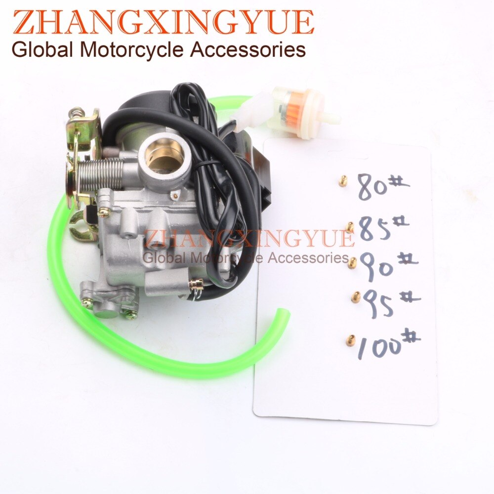 Carburateur de Performance | Grand alésage 20mm pour GY6 139QMB 50cc -100cc Scooter Ken CVK + 80 #85 #90 #95 #100 # trou principal