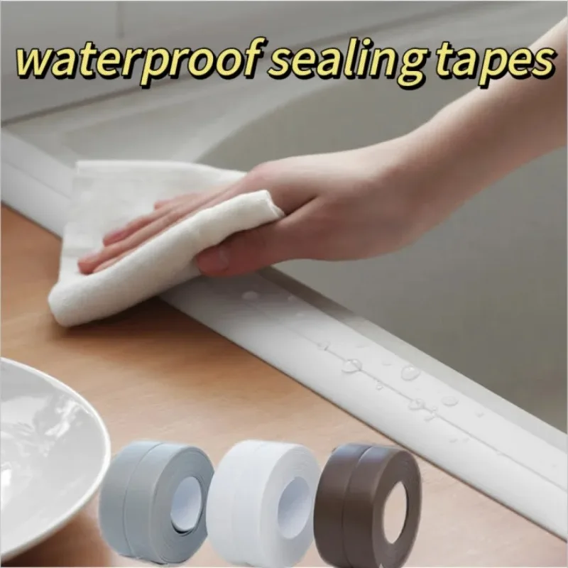 Kitchen Sink, Washing Sink Oil Proof Sticker Bathroom Toilet Sticker Wall Corner Line Sticker Waterproof and Mildew Proof Tape