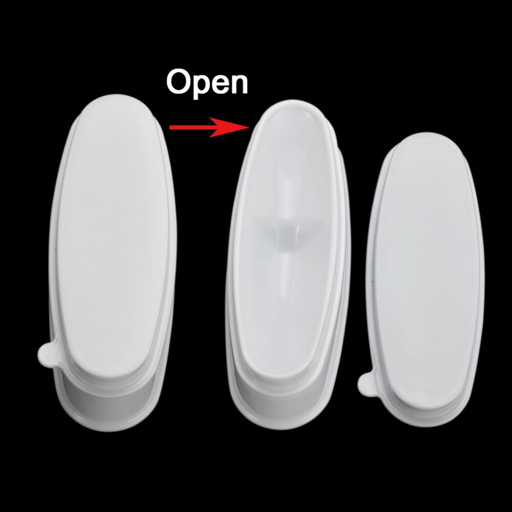 Nail art værktøj fransk smile linje spids akryl pulver guide box sag dyppebakke form