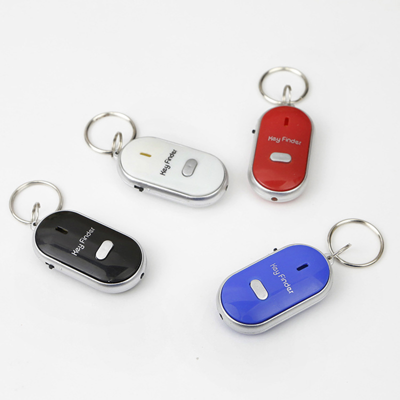 Led Fluitje Key Finder Knipperende Piepend Geluid Controle Alarm Anti-Verloren Keyfinder Locator Tracker Met Sleutelhanger 4 Kleuren Voor kiezen