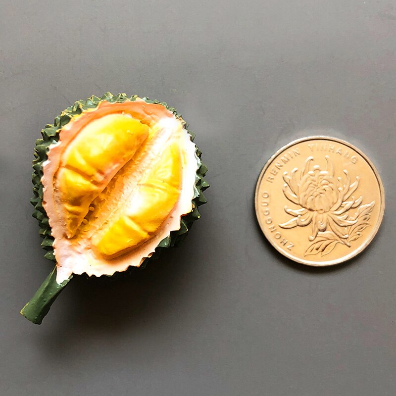 3D fresh fruit refrigerator magnetic stickers magnetic food room decoration Pineapple lemon cherry fridge magnets: Durian