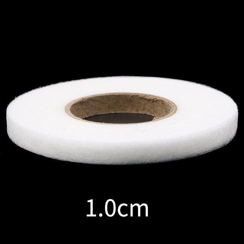64Meters Black White Double-sided Interlining Adhesive Fabric Clothes Iron On Hem Tape Interlining Web DIY Sewing Accessories: 1cm white