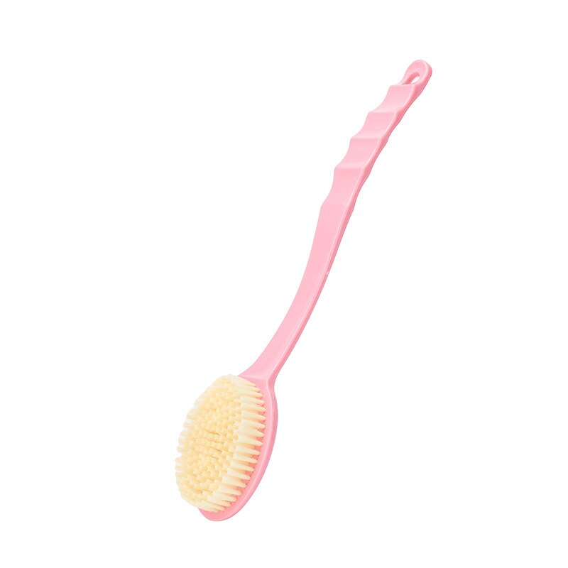 Long Handle Back Brush Body Scrubber Bath Shower Exfoliating Scrub Skin Massages Cleaning Shower Bathing Brush Tool: No bath ball Pink