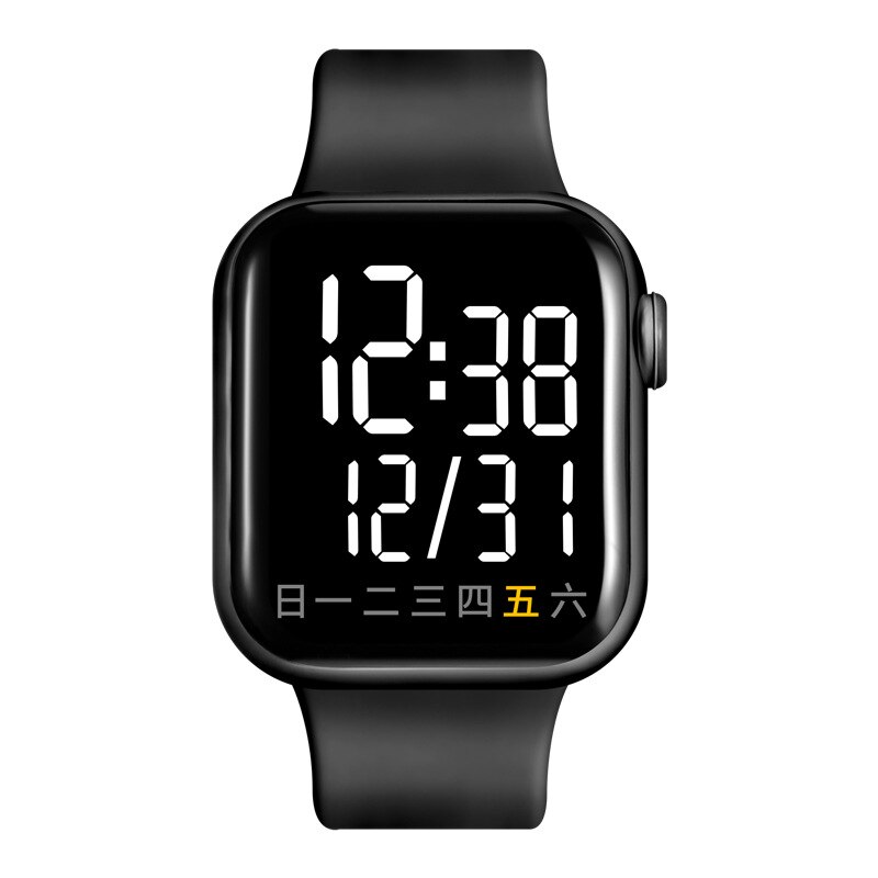 The square LED electronic watch apple touch screen LED watch digital sports students