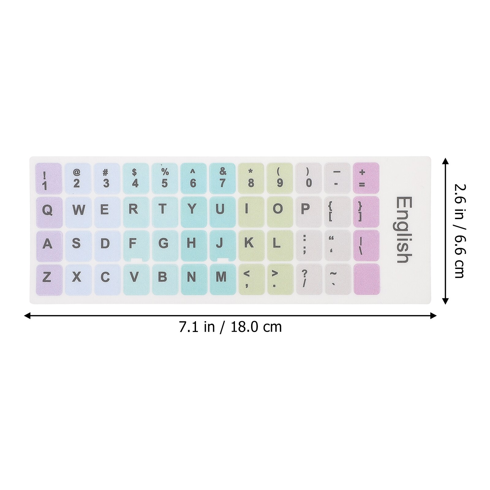 2 Sheets Keyboard Decorative Sticker Universal English Keyboard Sticker Decal