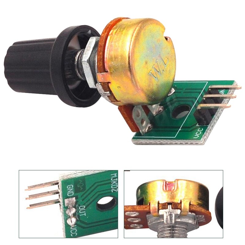 1 Road Relay Module with 10K Resistance Potentiometer Module Adjustable Resistance Module Single Turn Adjustable Analog