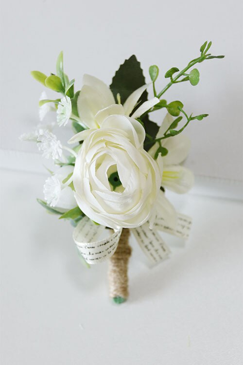 Corset de mariage pour hommes, fleur de Rose, bricolage, bouton, broche de demoiselle d'honneur, décoration de fête de mariage: Corsage style 2