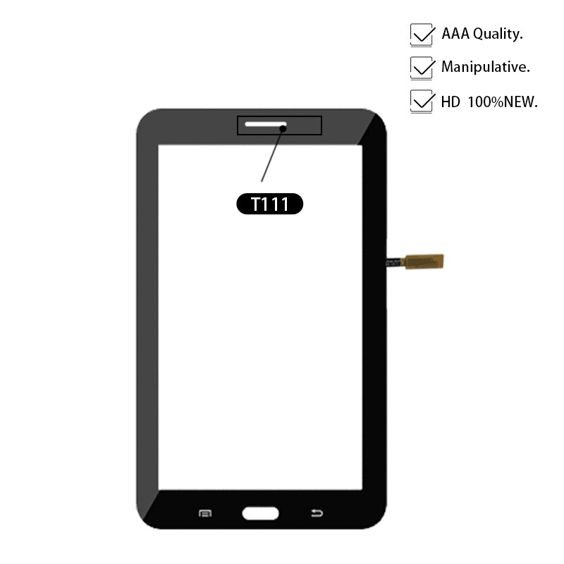Para Samsung Galaxy Tab 3 SM-T110 SM-T111 SM-T113 SM-T116 SM-T114 T110 T111 T113 T116 T114 digitalizador de vidrio de