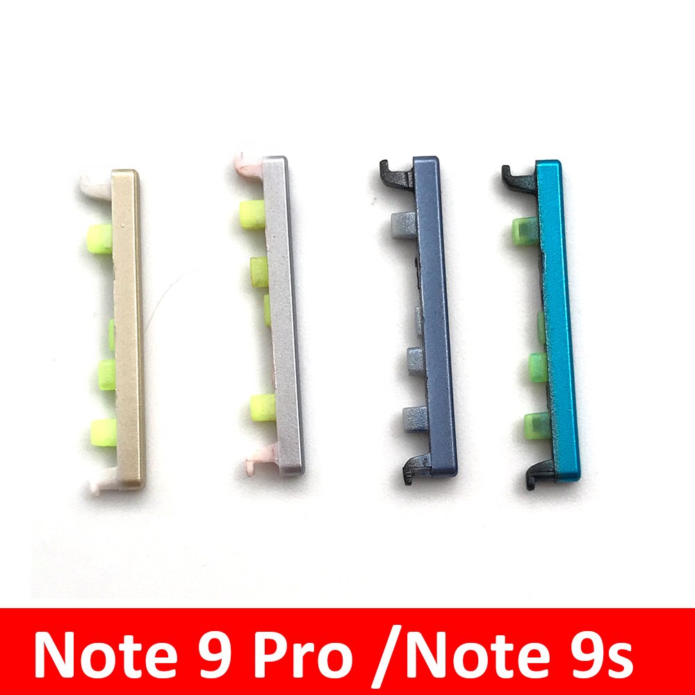 For Xiaomi Redmi Note 9S 9 Pro Volume Button Power ON / OFF Buttton Key Replacement
