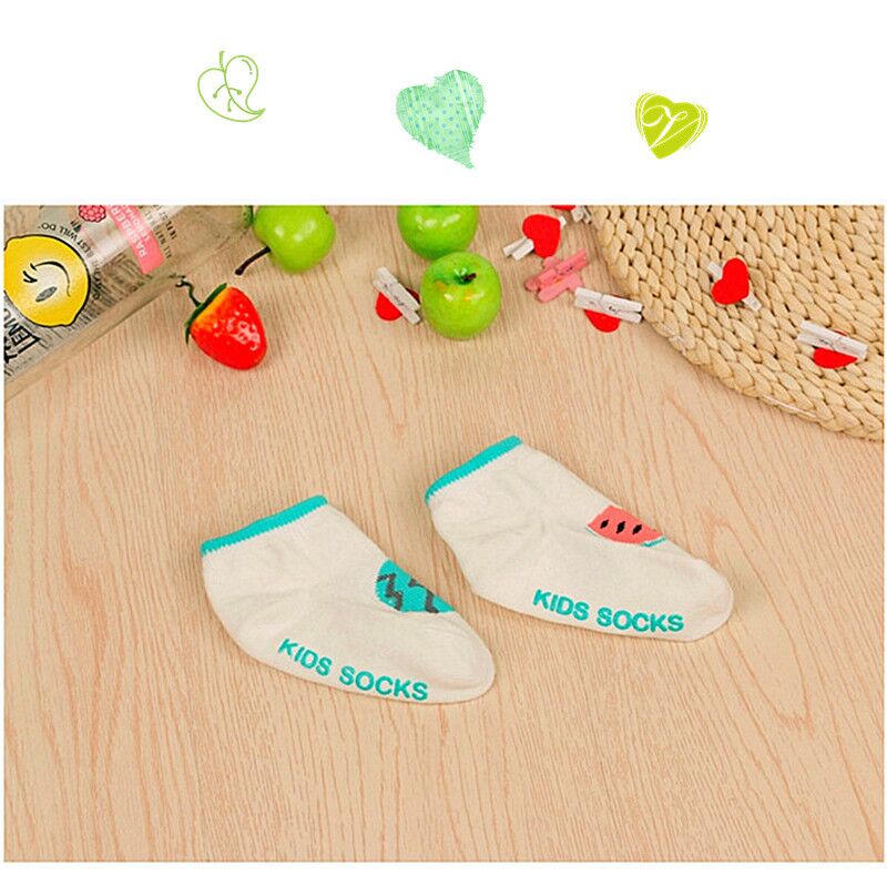 1 Pair Baby Anti Slip Newborn 4-36month Cotton Lovely Fruit pineapple watermelon Slippers Boy Girl Unisex Skid Socks kids