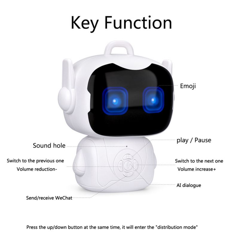 Kerstcadeau Voor Kinderen Intelligente Robot Vroege Onderwijs Speelgoed Smart Draagbare Speelgoed Dialoog Touch Sensor Voice Controlled Robot