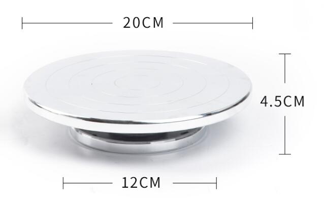 8-30cm Pottery Wheel Alloy Heavy Duty Metal Pottery Decorating Banding Wheel Quite Smooth turning pottery tools Stand Turntable: 20 12cm 66