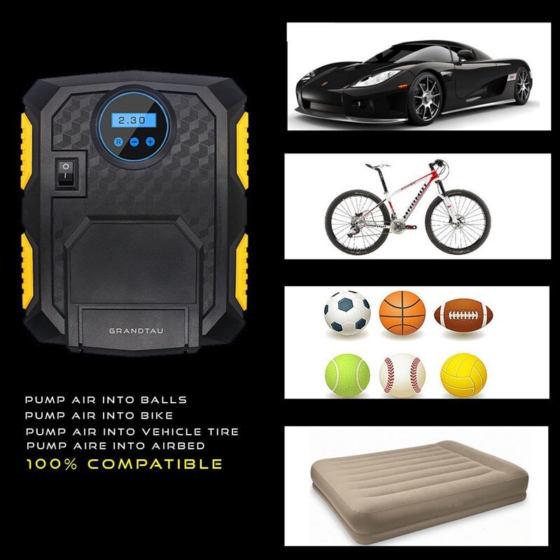 Digital Tire Inflator DC 12 Volt Car Portable Air Compressor Pump 150 PSI Car Air Compressor for Car Motorcycles Bicycles