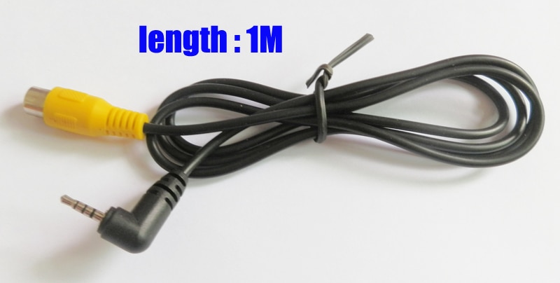 Cable AVIN para adaptación de vídeo de cámara de coche, cable para PND (conector RCA a conector jack de auriculares de 2,5mm para entrada de vídeo de cámara)