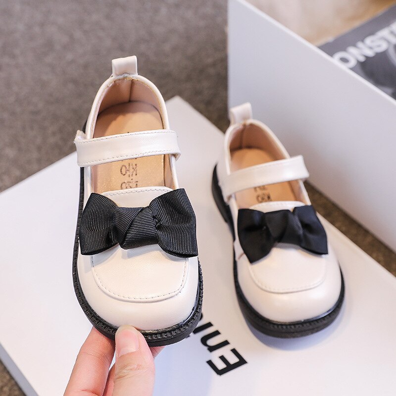 Dziewczynek moda lakierki duża kokarda księżniczka mary Janes buty imprezowe jednokolorowe buty studenckie