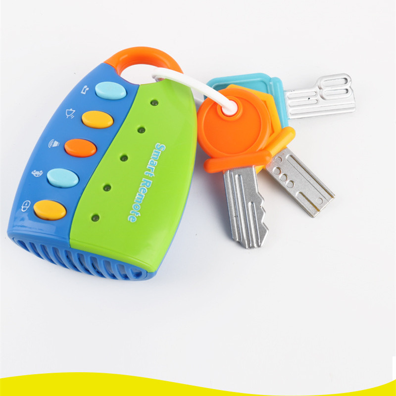 Pretend Play Smart Autosleutel Stemmen Muzikale Juguetes Bebe Brinquedos Muziek Baby Leren Elektronisch Speelgoed voor Baby Jongen Meisje: GREEN KEYS