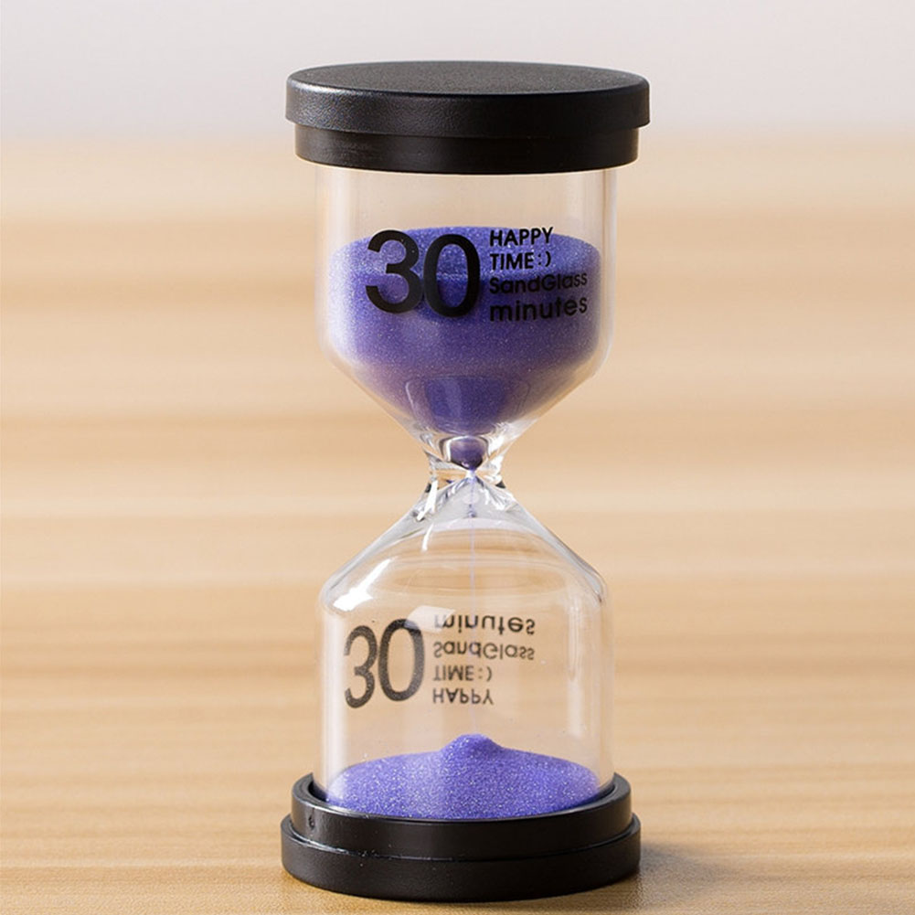 Sand Timer Sand Clock Kid Kitchen Timer Desktop Ornaments Ornaments 5/10/15/30 Mins Sandglass Decorative Household: Purple / 30min