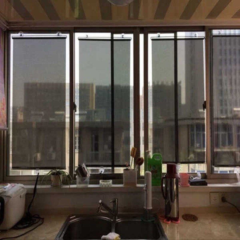 Midlertidige køkkenvindue gardiner mørklægningsrullegardiner persienner rullegardiner persienner til vinduer