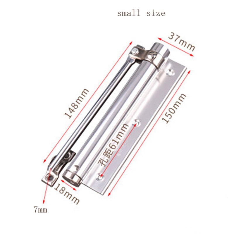 Fechaduras de porta à prova de fogo, mini fechos hidráulicos para portas, fechaduras automáticas em liga de alumínio, para uso doméstico: small size