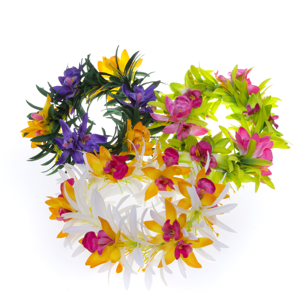 ragno giglio Orchidea Fiore fascia Hula ballerina Ragazza Copricapo Prestazioni per feste Hawaii Ghirlanda Accessori per capelli Vendita calda