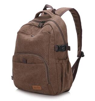 Chuwanglin Casual Canvas Rugzak Unisex School Rugzakken Zakelijke Laptop Tas Grote Capaciteit Reistassen Mannelijke Tas S9878: Bruin