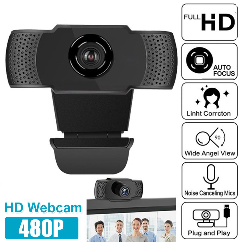 Full Hd1080p Computers Camera Webcams Microphone Camera Cam Usb Camera Photography Digital Camerahd 1080p Webcam: 480P