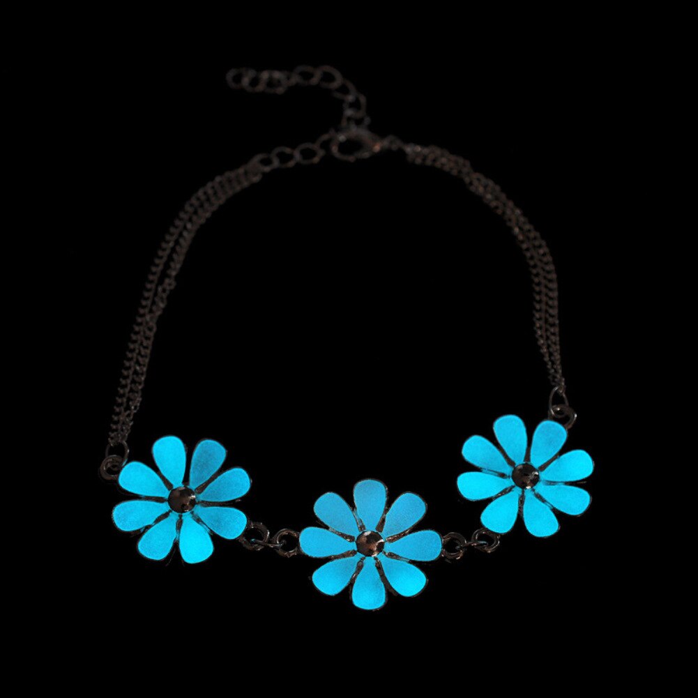 Vintage Lichtgevende Strand Enkelband Foot Chain Shell Hard Sieraden Charmante Glow In The Dark Hart Enkelbandje: LB065-3