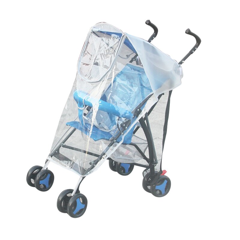 Stroller Accessories Waterproof Rain Cover Transparent Wind Dust Shield Zipper Open For Baby Strollers Pushchairs Raincoat: 07